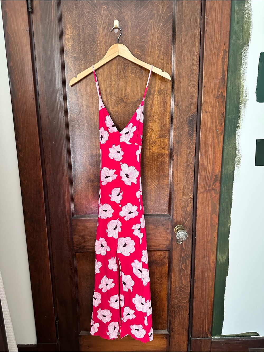Leith Spaghetti Strap Floral Slip Dress - Pink/White